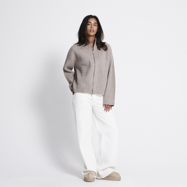Zip knit cardigan "Zip Cardigan"